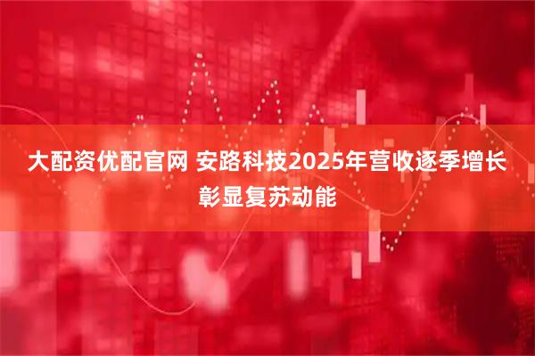 大配资优配官网 安路科技2025年营收逐季增长彰显复苏动能